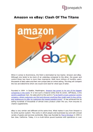 amazon vs ebay clash of the titans