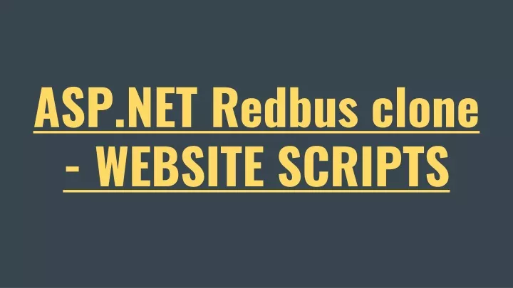 asp net redbus clone website scripts