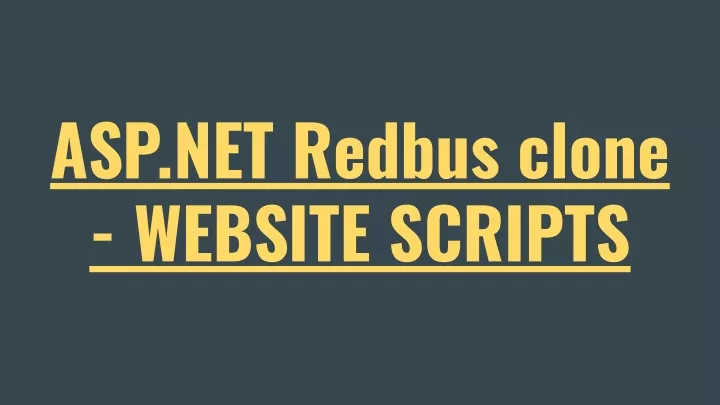 asp net redbus clone website scripts