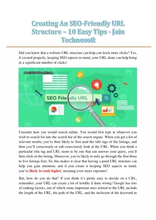 did you know that a website url structure