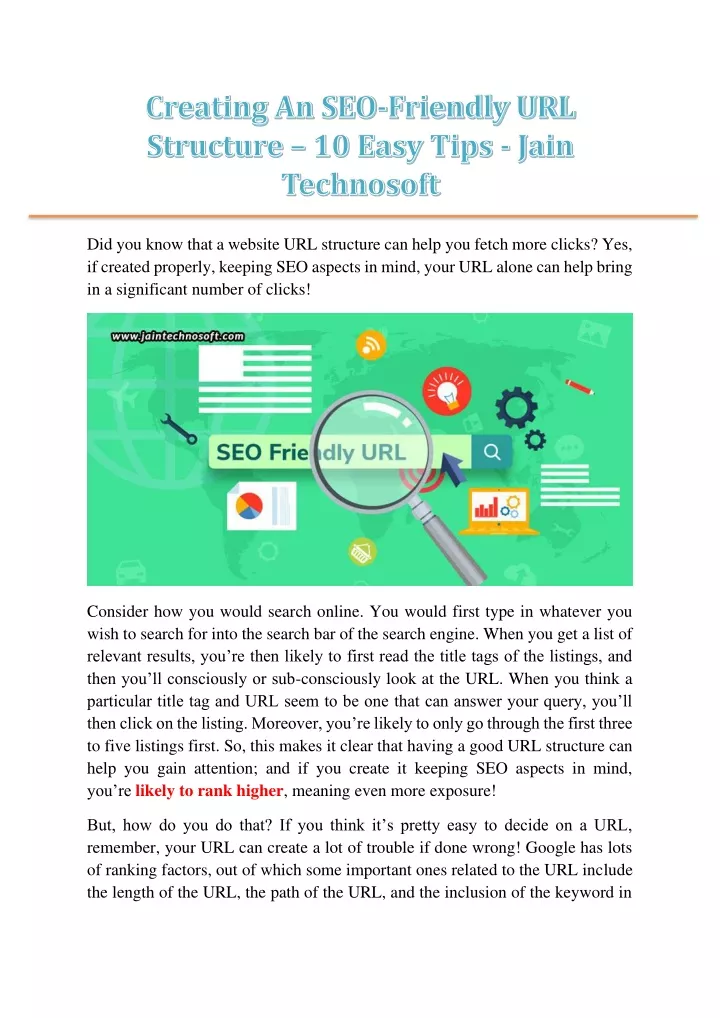 did you know that a website url structure