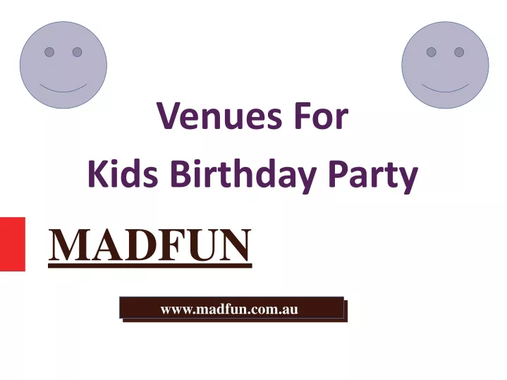 venues for kids birthday party