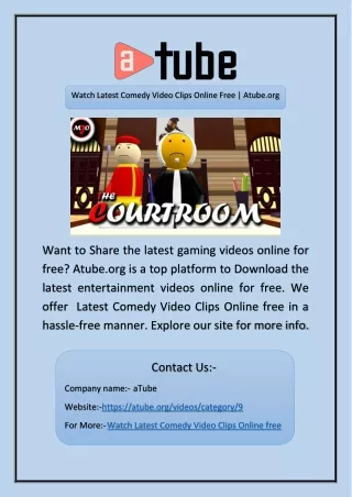 Watch Latest Comedy Video Clips Online Free | Atube.org