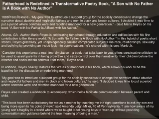fatherhood is redefined in transformative poetry