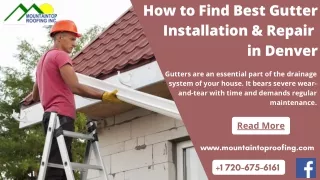 how to find best gutter installation repair