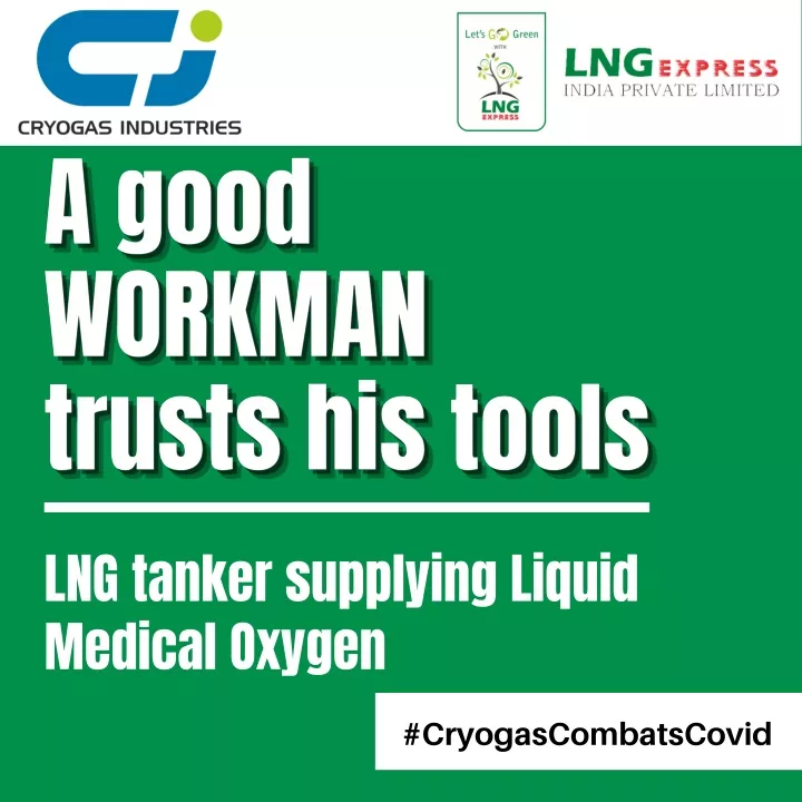 lng tanker supplying liquid medical oxygen