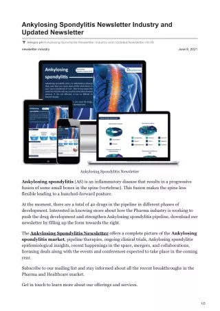 ankylosing spondylitis newsletter industry