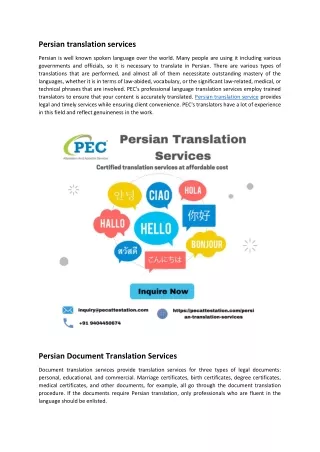 Persian translation services
