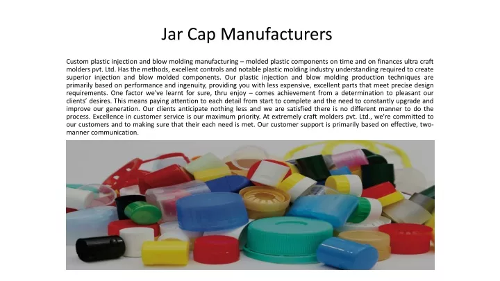 jar cap manufacturers
