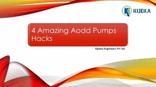 4 Amazing Aodd Pumps Hacks