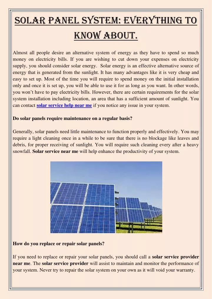 solar panel system everything to know about