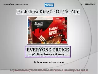 Buy Exide Inva King 5000 ( 150 Ah) Online