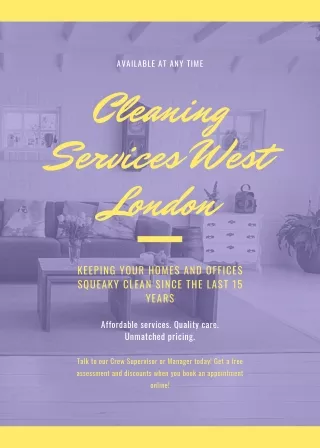 Cleaning Services West London | West Clean Ltd