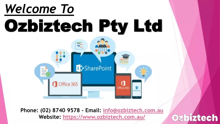 welcome to ozbiztech pty ltd