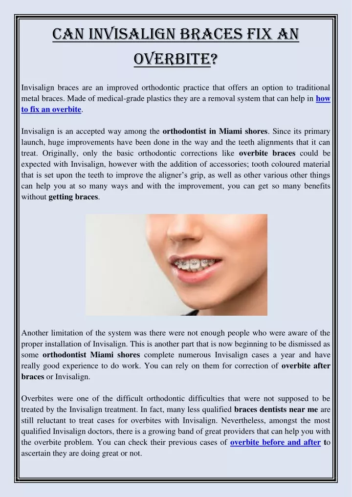 Ppt Can Invisalign Braces Fix An Overbite Powerpoint Presentation Free Download Id 10583572