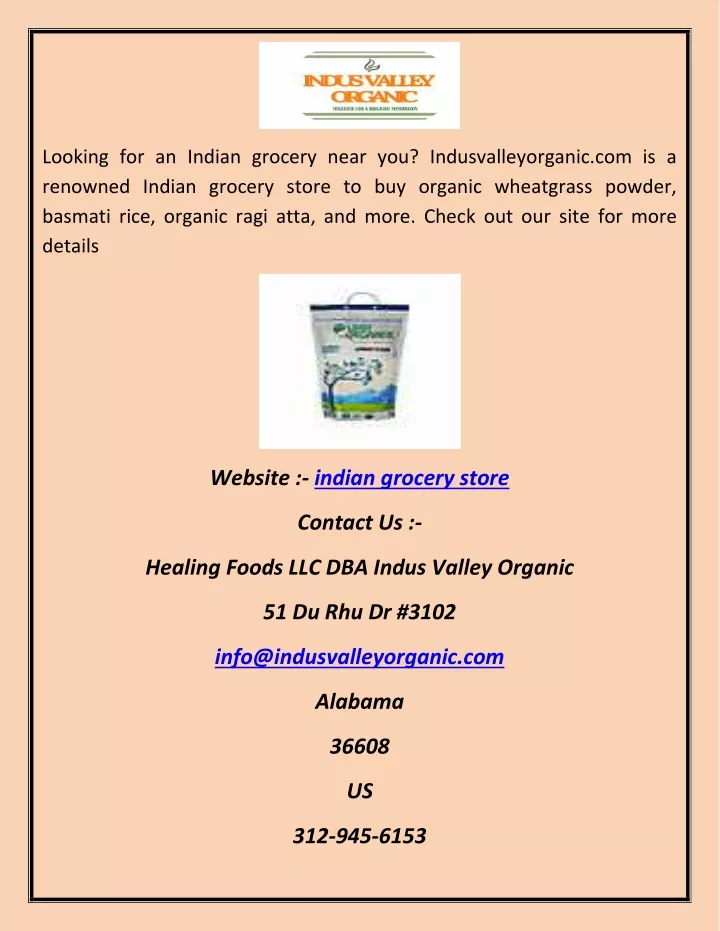 looking for an indian grocery near