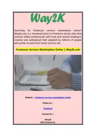 Freelancer Services Marketplace Online  Way2k.com