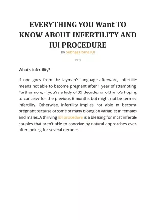 everything you want to know about infertility