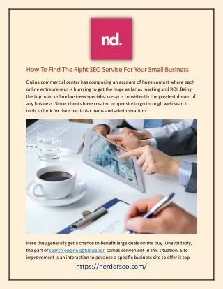 how to find the right seo service for your small