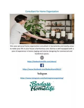 Consultant for Home Organization