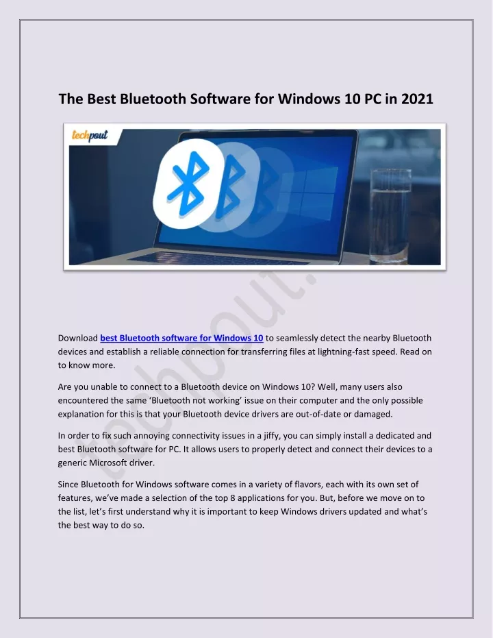 the best bluetooth software for windows