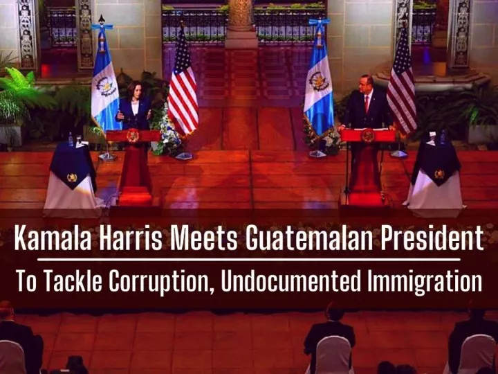 kamala harris meets guatemalan president to tackle corruption undocumented immigration