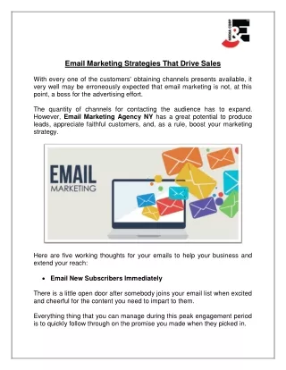Email Marketing Strategies That Drive Sales