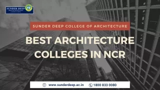 sunder deep college of architecture