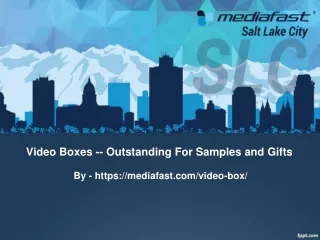Video Boxes -- Outstanding For Samples and Gifts