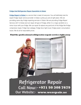 How can I repair my refrigerator