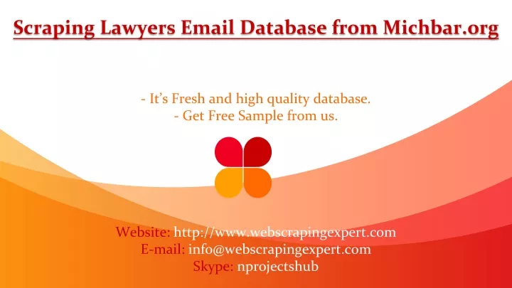 scraping lawyers email database from michbar org