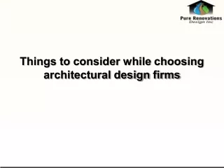 Things to consider while choosing architectural design firms
