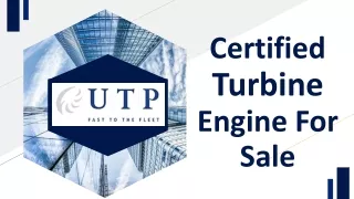Certified Turbine Engine For Sale