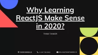 why learning reactjs make sense in 2020
