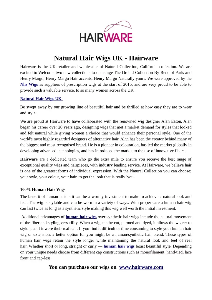 natural hair wigs uk hairware