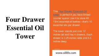 Four Drawer Essential Oil Tower