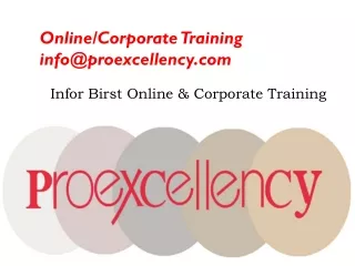 Infor Birst Online & Corporate Training