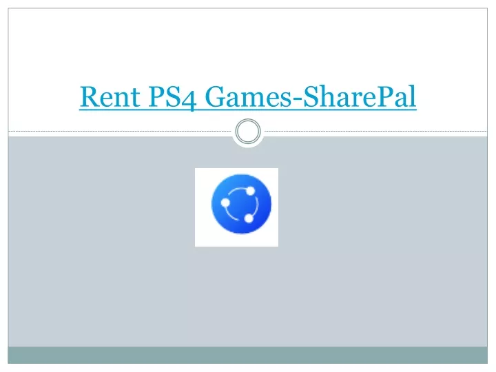 rent ps4 games sharepal