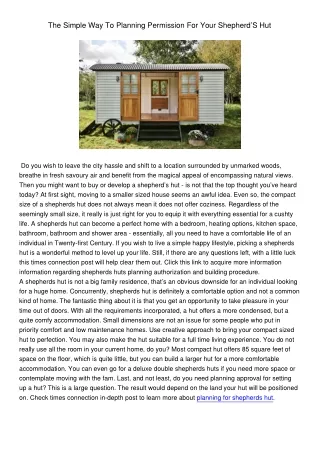 the simple way to planning permission for your