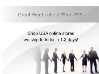 Shop in USA &amp; Ship to India with low shipping Price @ShopUSA