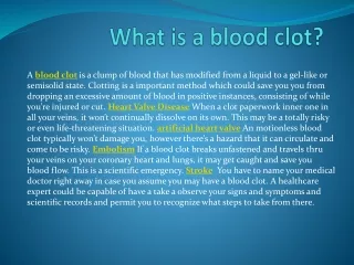 What is a blood clot