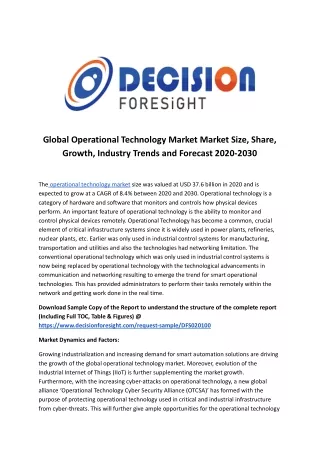 global operational technology market market size