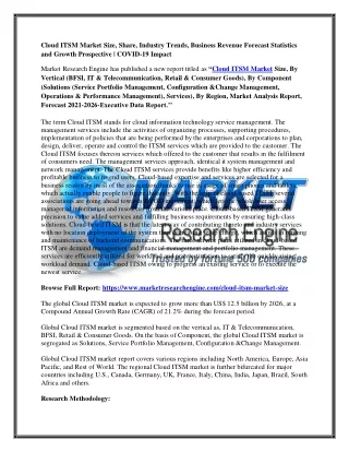 Cloud ITSM Market