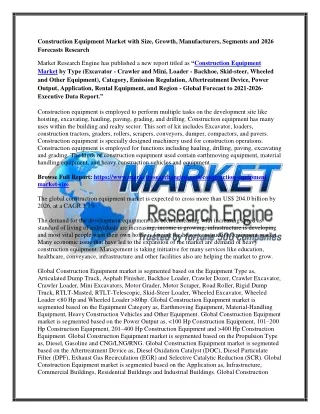 Construction Equipment Market