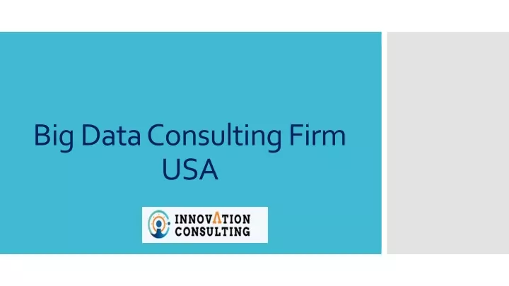 big data consulting firm usa
