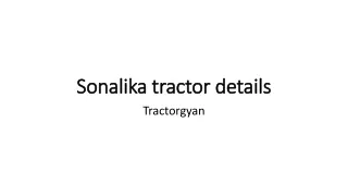 Sonalika tractor