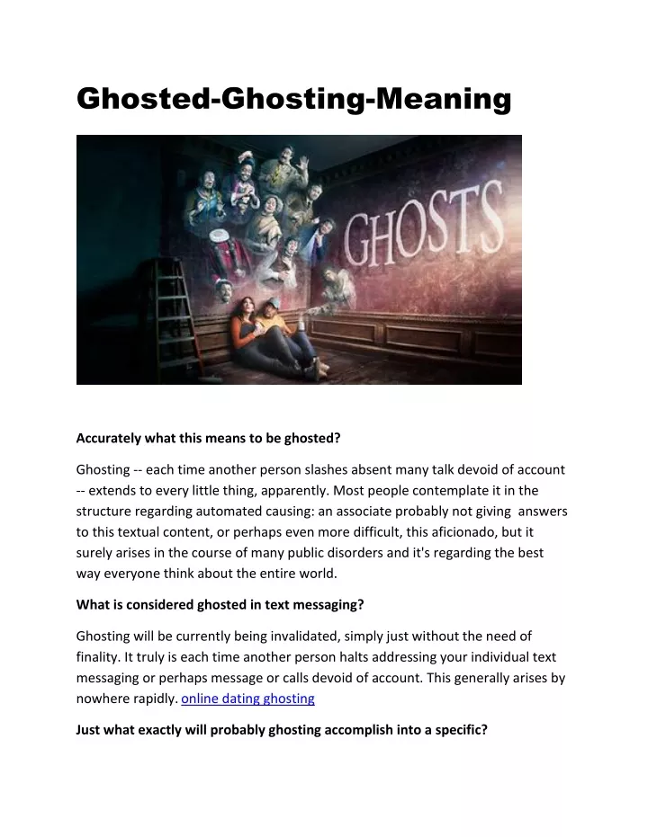 ghosted ghosting meaning
