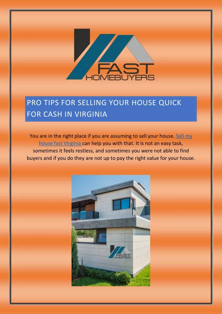pro tips for selling your house quick for cash