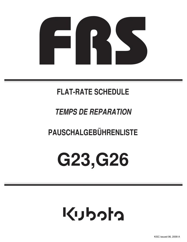 PPT Kubota G23 Rideon Mower Parts Catalogue Manual PowerPoint Presentation ID10584531