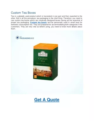 custom tea boxes tea is a globally used product